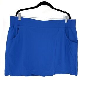 Reel Legends Skort Womens XL Estate Blue UPF 30 Wicking Golf Tennis Pull On